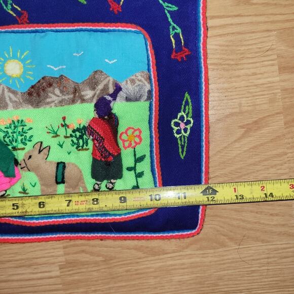 Vintage Arpillera Handmade Bolivia Wall Hanging 3D Folk Art Applique Tapestry - Picture 5 of 7